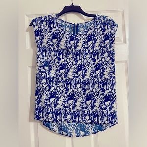 Navy Patterned Blouse